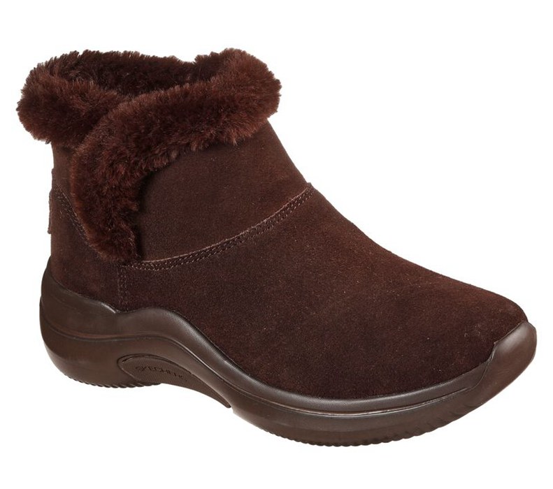 Skechers On The Go Midtown - So Plush - Womens Boots Chocolate [AU-VV0386]